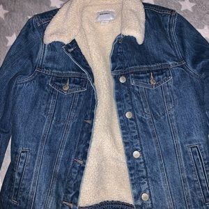 Fuzzy Jean Jacket